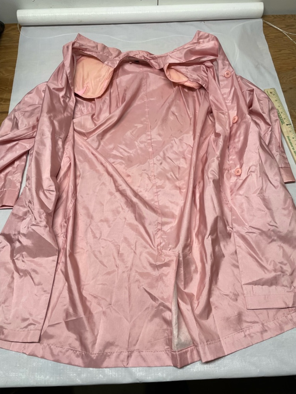 Vintage-Inspired Pink Trench Coat by Jocelyn - Picture 3 of 7